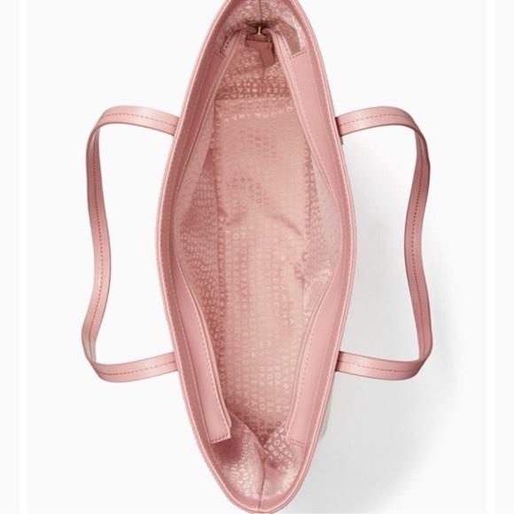 Kate Spade Karla Pink leather Tote Bag with glitter bow hang tag NWOT - Picture 10 of 11